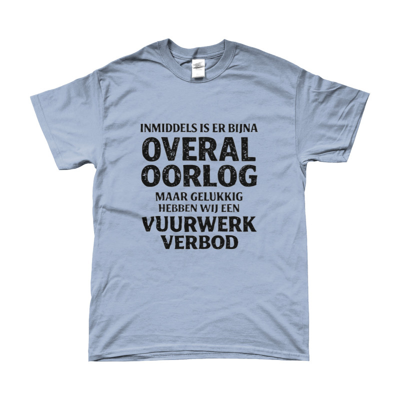 T-Shirt -  Vuurwerk Verbod | Full Color printed Clothing