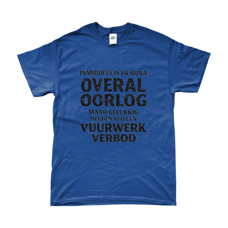 T-Shirt -  Vuurwerk Verbod | Full Color printed Clothing