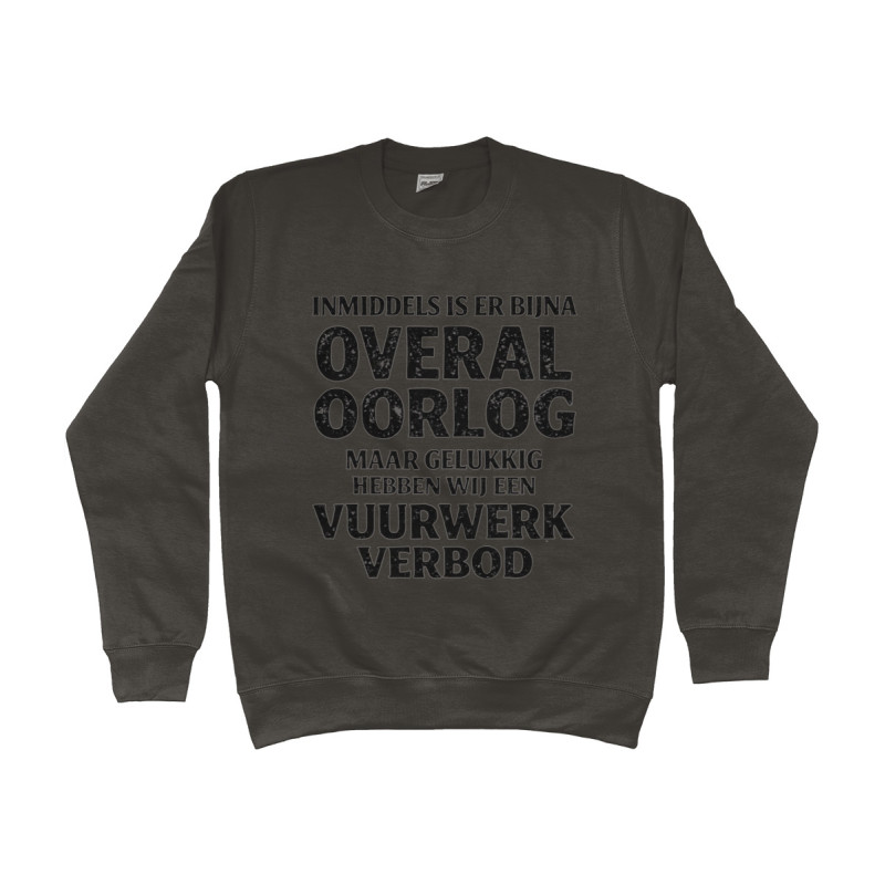 Sweater - Vuurwerk Verbod | Full Color bedrukte Kleding