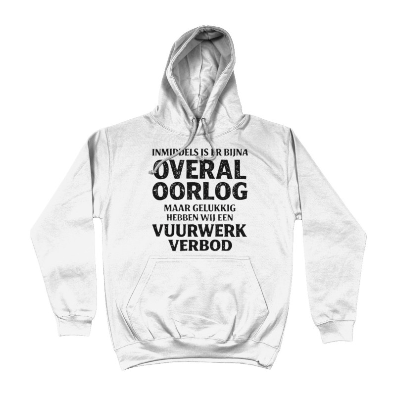Hoodie - Vuurwerk Verbod | Full Color bedrukte Kleding