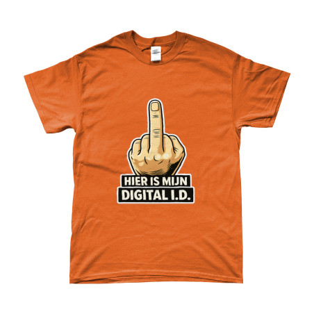 T-Shirt - Hier is mijn Digital ID| Full Color bedrukte Kleding