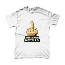 T-Shirt - Hier is mijn Digital ID| Full Color bedrukte Kleding