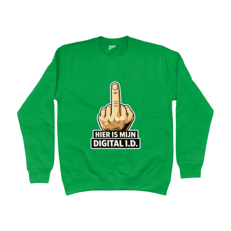 Sweater - Hier is mijn Digital ID | Full Color bedrukte Kleding