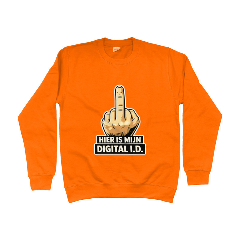 Sweater - Hier is mijn Digital ID | Full Color bedrukte Kleding