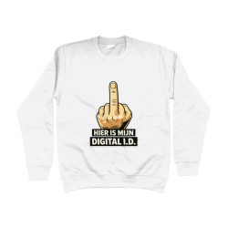 Sweat Shirt -  Hier is mijn Digital ID | Full Color printed Clothing