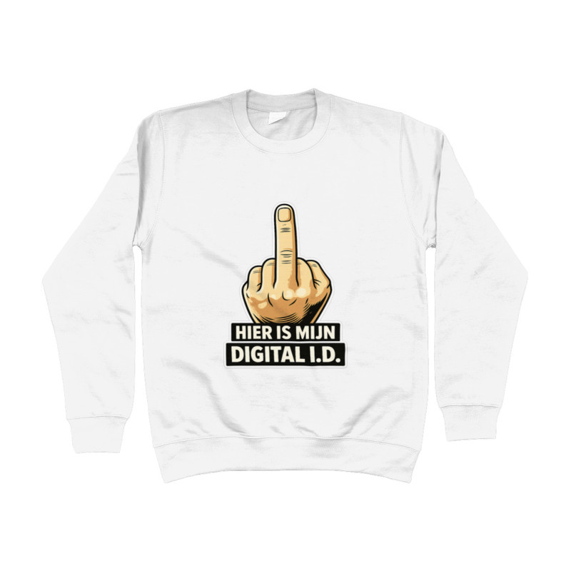 Sweat Shirt -  Hier is mijn Digital ID | Full Color printed Clothing