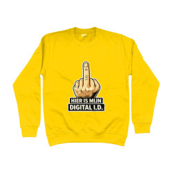 Sweater - Hier is mijn Digital ID | Full Color bedrukte Kleding