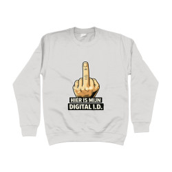 Sweat Shirt -  Hier is mijn Digital ID | Full Color printed Clothing