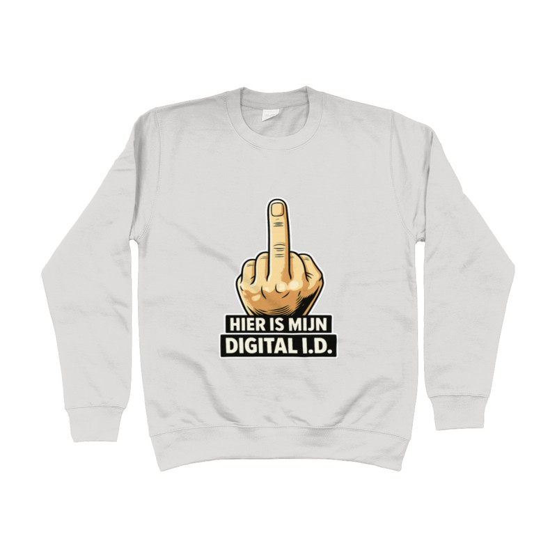 Sweat Shirt -  Hier is mijn Digital ID | Full Color printed Clothing
