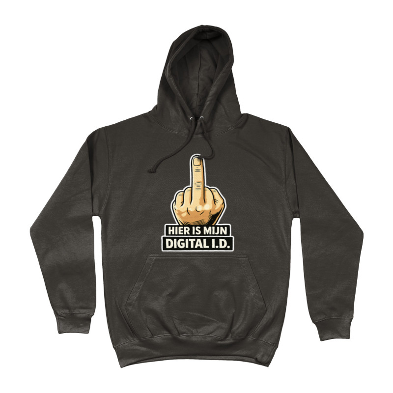 Hoodie - Hier is mijn Digital ID | Full Color printed Clothing