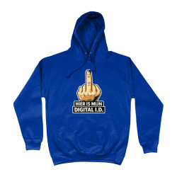 Hoodie - Hier is mijn Digital ID | Full Color bedrukte Kleding