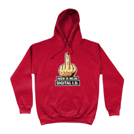 Hoodie - Hier is mijn Digital ID | Full Color bedrukte Kleding