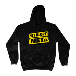 Hoodie - Het Klopt Niet | Full Color bedrukte Kleding