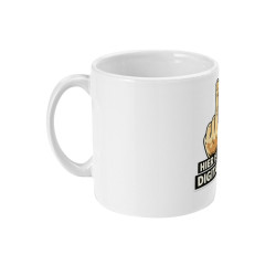 Ceramic Mug - Hier is mijn Digital ID | Full Color printed Clothing
