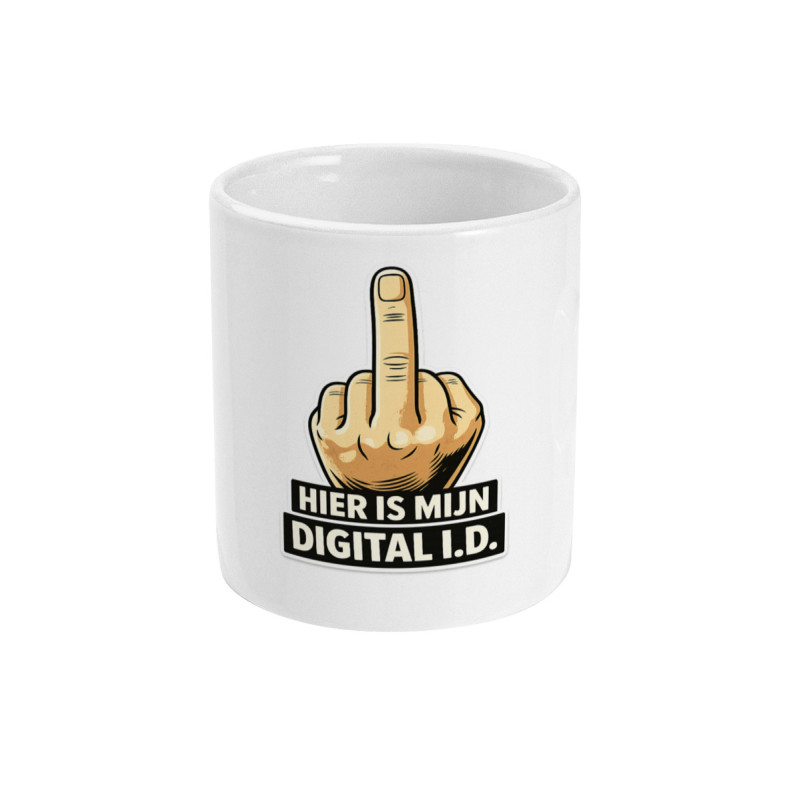 Keramiek Mok - Hier is mijn Digital ID | Full Color bedrukte Kleding