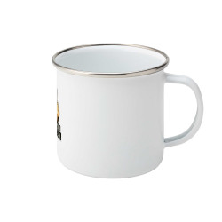 Enamel Mug - Hier is mijn Digital ID | Full Color printed Clothing