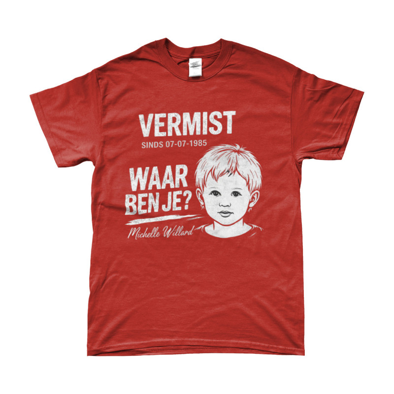 T-Shirt - VERMIST: Michelle Willard | Full Color bedrukte Kleding