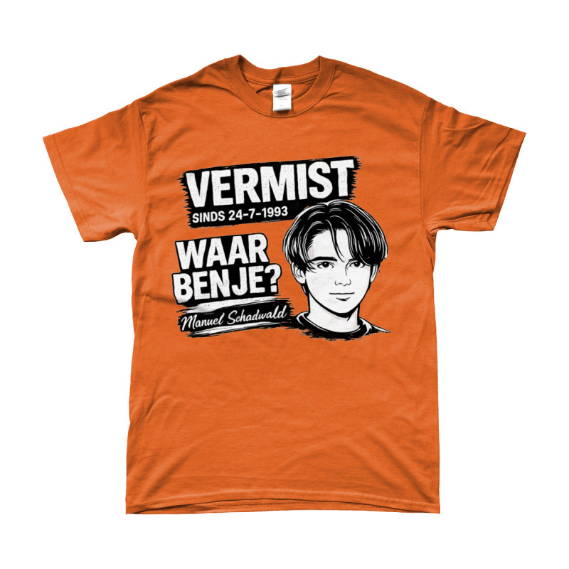 T-Shirt - VERMIST: Manuel Schadwald | Waar Ben Je?