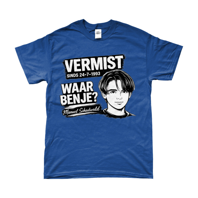 T-Shirt - VERMIST: Manuel Schadwald | Waar Ben Je?