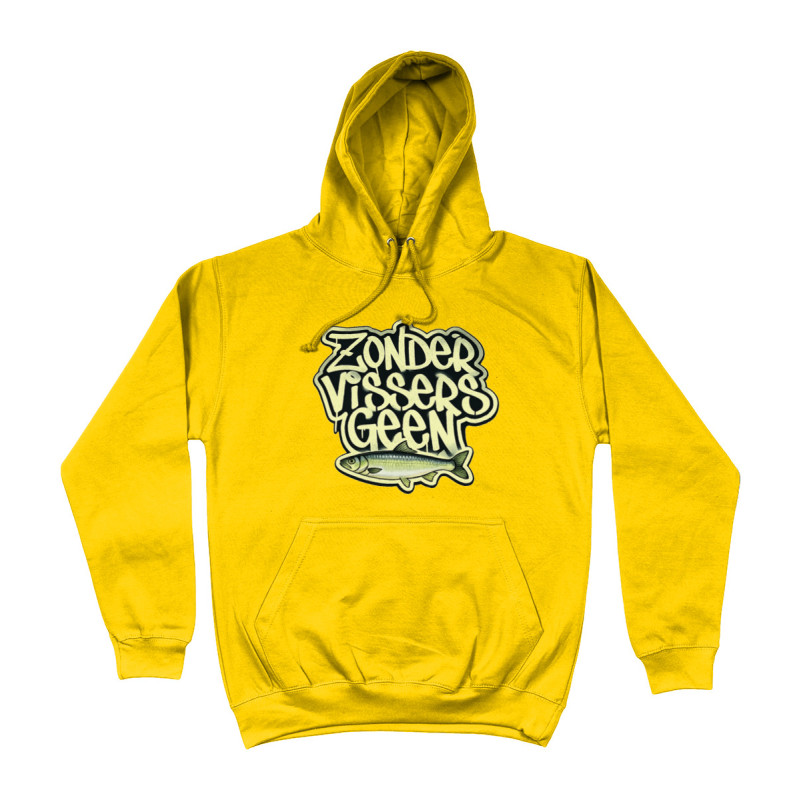 Hoodie - Zonder Vissers Geen Vis | Full Color bedrukte Kleding