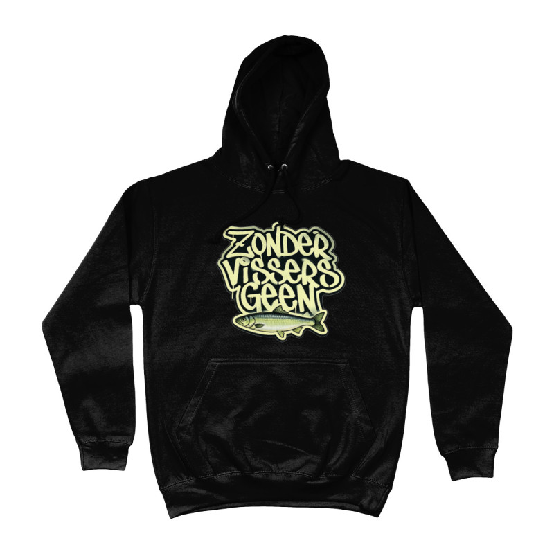 Hoodie - Zonder Vissers Geen Vis | Full Color bedrukte Kleding