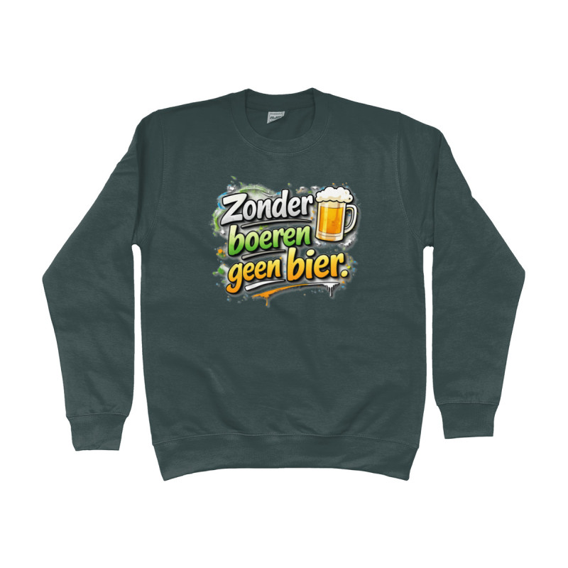 Sweat Shirt - Zonder Boeren Geen Bier | Full Color printed Clothing