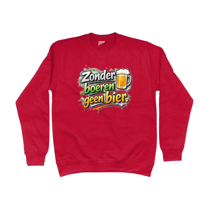 Sweater - Zonder Boeren Geen Bier | Full Color bedrukte Kleding