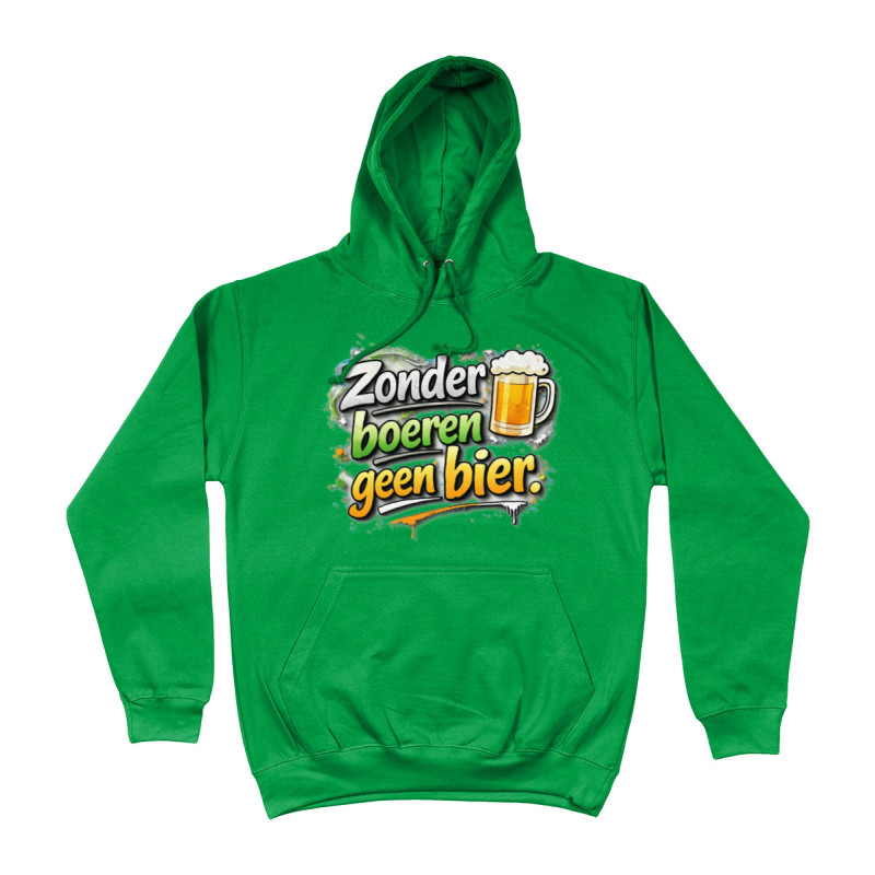 Hoodie - Zonder Boeren Geen Bier | Full Color bedrukte Kleding