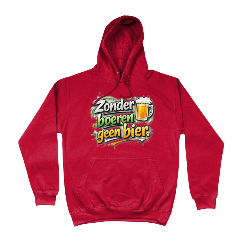 Hoodie - Zonder Boeren Geen Bier | Full Color bedrukte Kleding