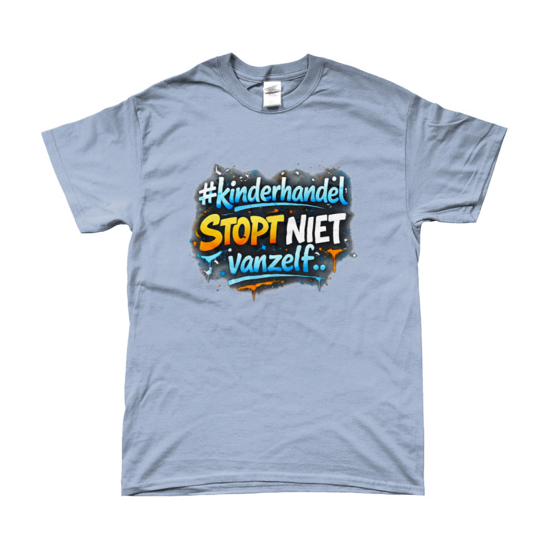 T-Shirt - Kinderhandel Stopt Niet Vanzelf | Full Color bedrukte Kleding