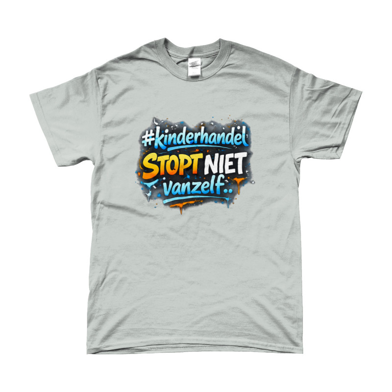 T-Shirt - Kinderhandel Stopt Niet Vanzelf | Full Color bedrukte Kleding