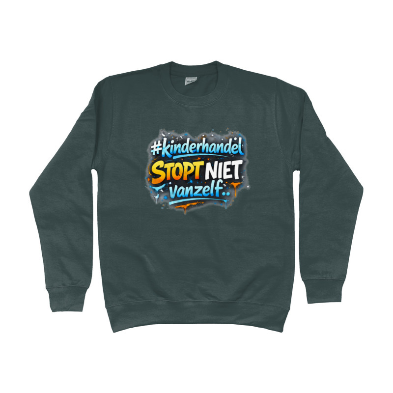 Sweat Shirt - Kinderhandel Stopt Niet Vanzelf | Full Color printed Clothing