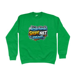 Sweater - Kinderhandel Stopt Niet Vanzelf | Full Color bedrukte Kleding