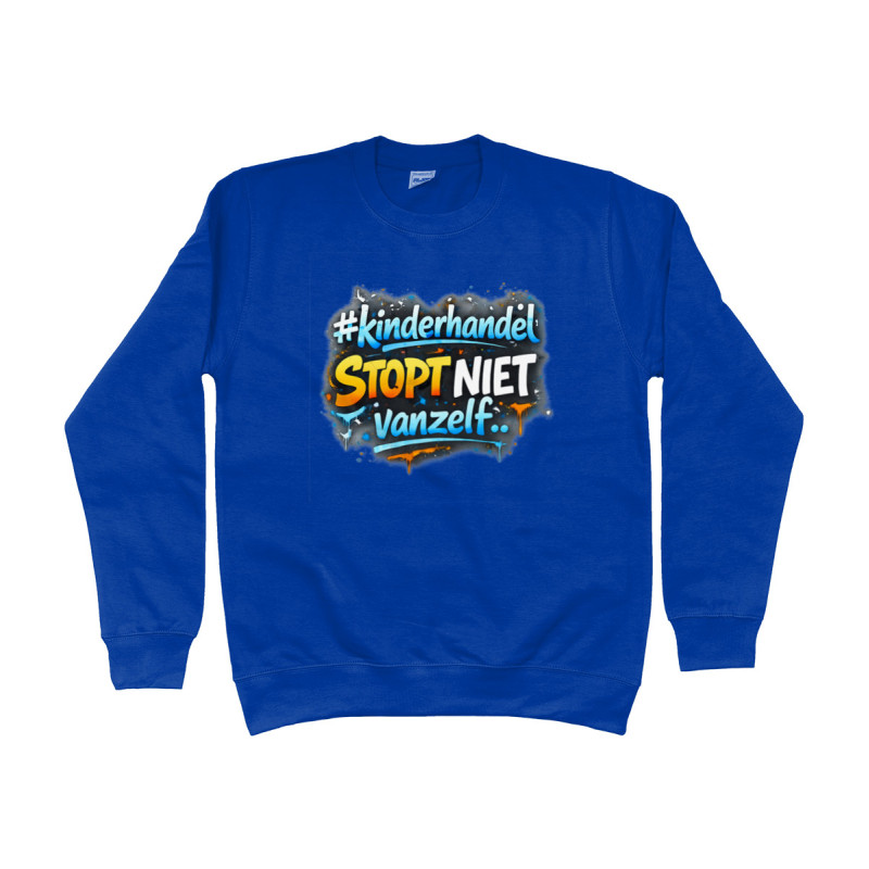 Sweater - Kinderhandel Stopt Niet Vanzelf | Full Color bedrukte Kleding