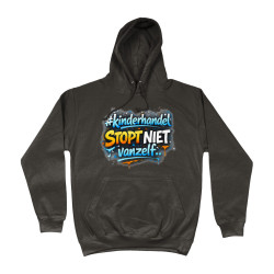 Hoodie - Kinderhandel Stopt Niet Vanzelf | Full Color bedrukte Kleding