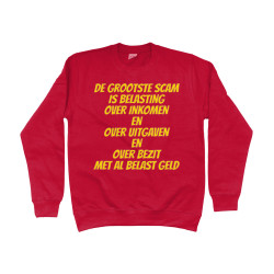 Sweater - De Grootste Scam is Belasting | Full Color bedrukte Kleding